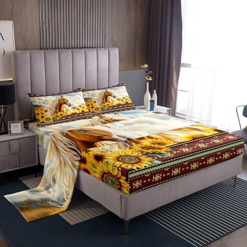 Jejeloiu King Size Aztec Bed Set for Kids