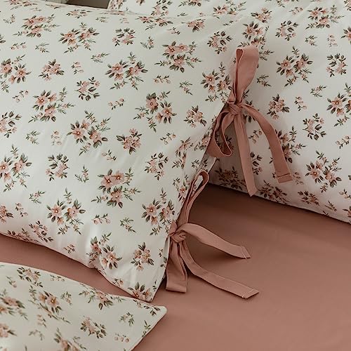 VM VOUGEMARKET Pink Flower Pillowcases 2PCS