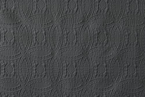 Chezmoi Austin 3-Piece Oversized Bedspread Set Queen Charcoal 1