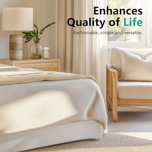 WVM Soft Quadruple Pleated Bed Skirt for Queen Bed