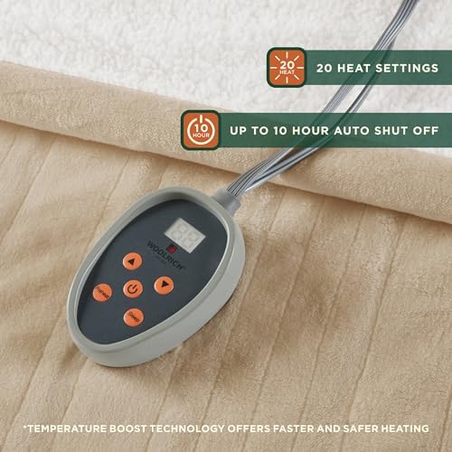 Woolrich Heated Plush to Berber Electric Blanket Throw 1
