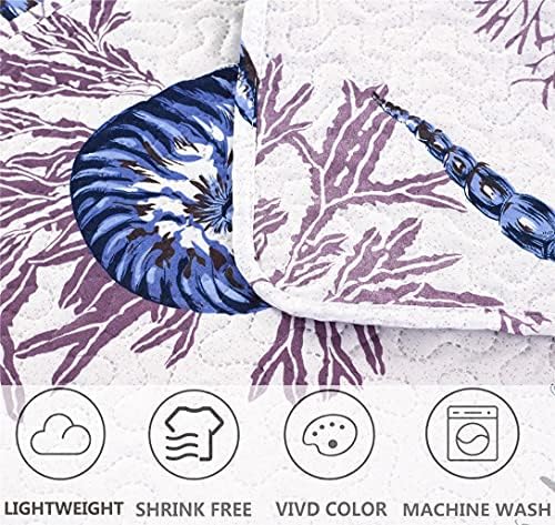Smuge 3-Piece Coastal Sea Life Quilt Set King Size
