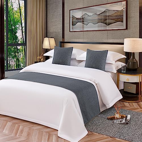 OSVINO Solid Bed Runner Microfiber for King Size