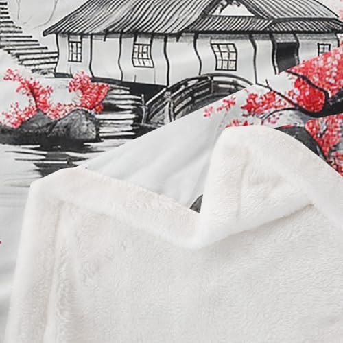 Erosebridal Japanese Ukiyo Throw Blanket - 50x60 Inches
