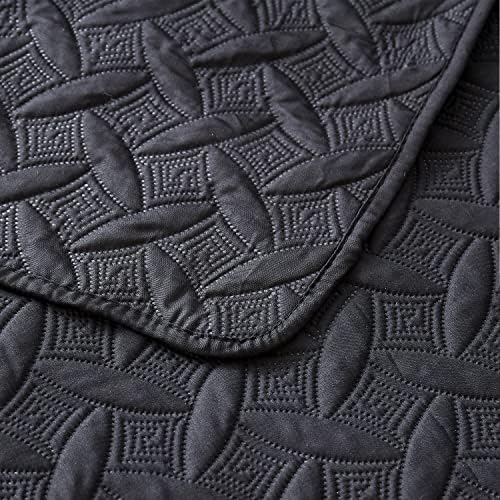 Hailea 3-Piece Black Daybed Cover Twin Size Set