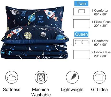 beeweed 3 Piece Kid Comforter Set Queen Size 1