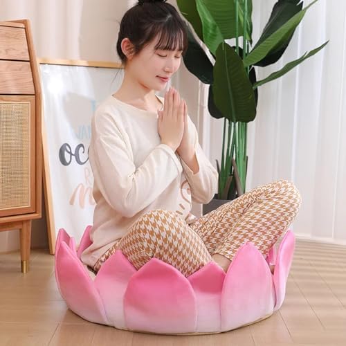 Lotus Flower Shaped Plush Throw Pillow for Home Decor