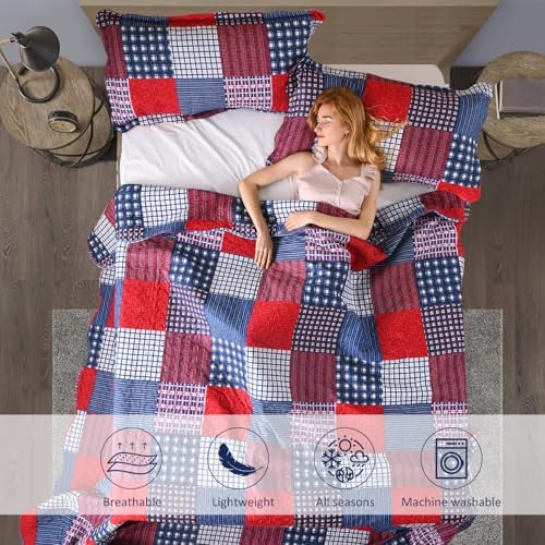 Jessy Home Plaid Quilt Set Twin Bedspread