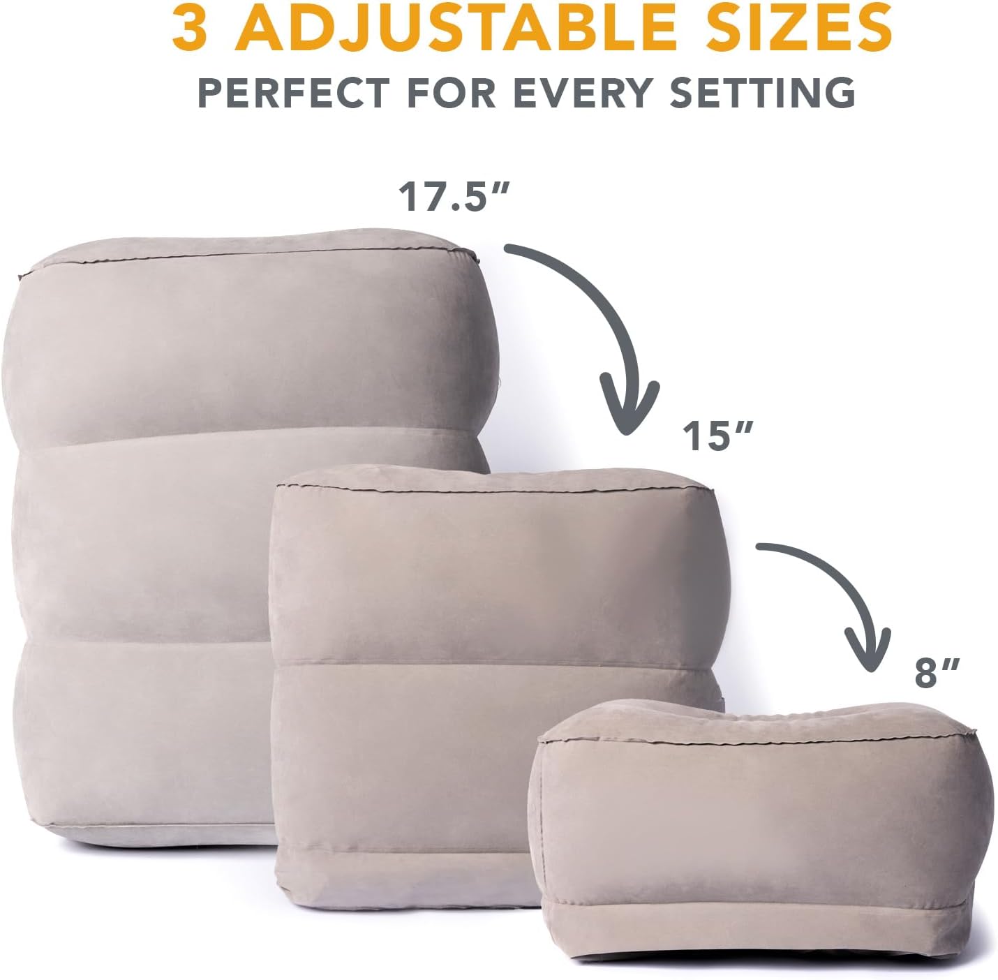 LoftyRest Inflatable Foot Pillow for Travel