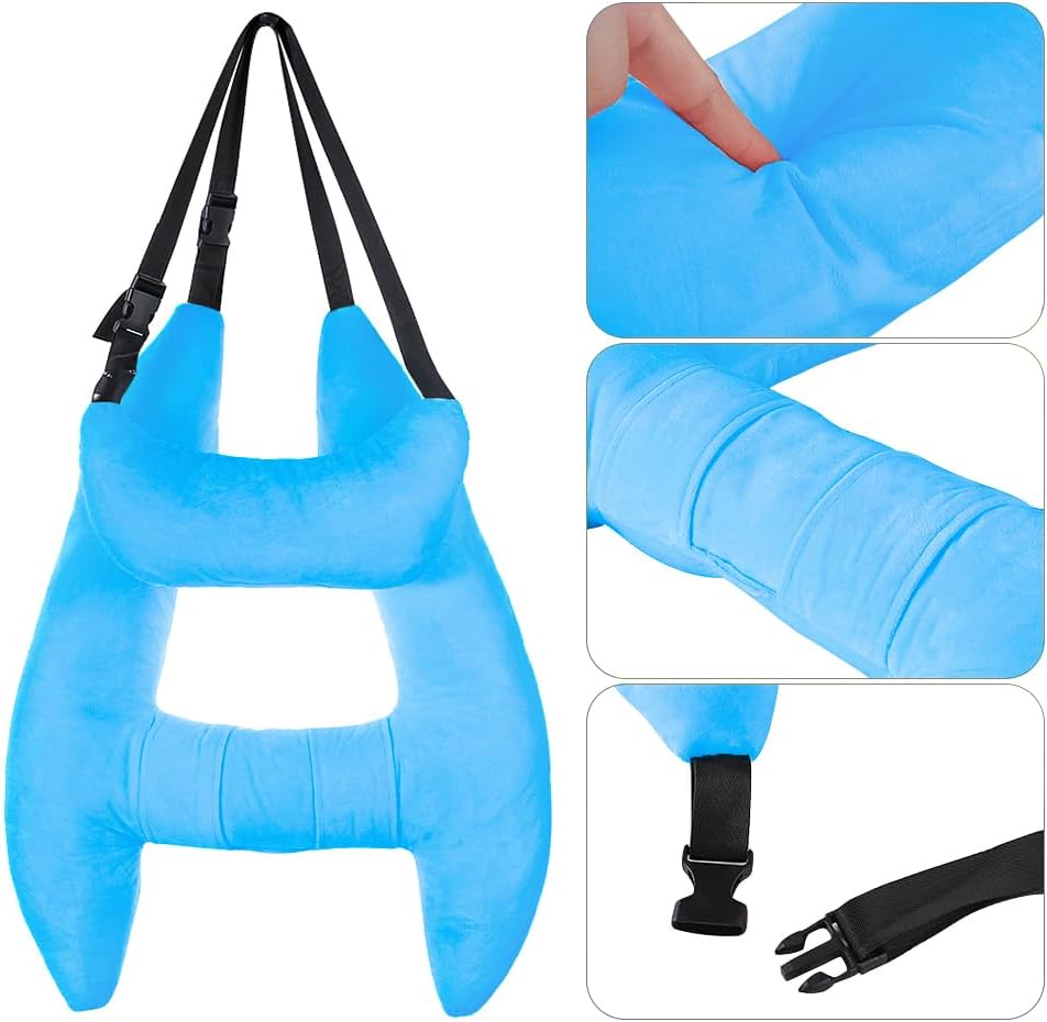 Plush Car Travel Pillow with Headrest for Adults and Kids