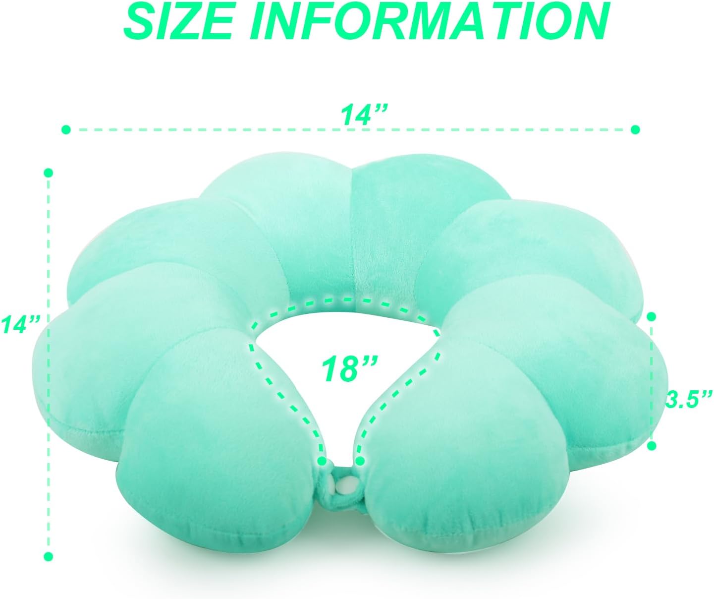 Flower Neck Pillow for Traveling with 360 Support