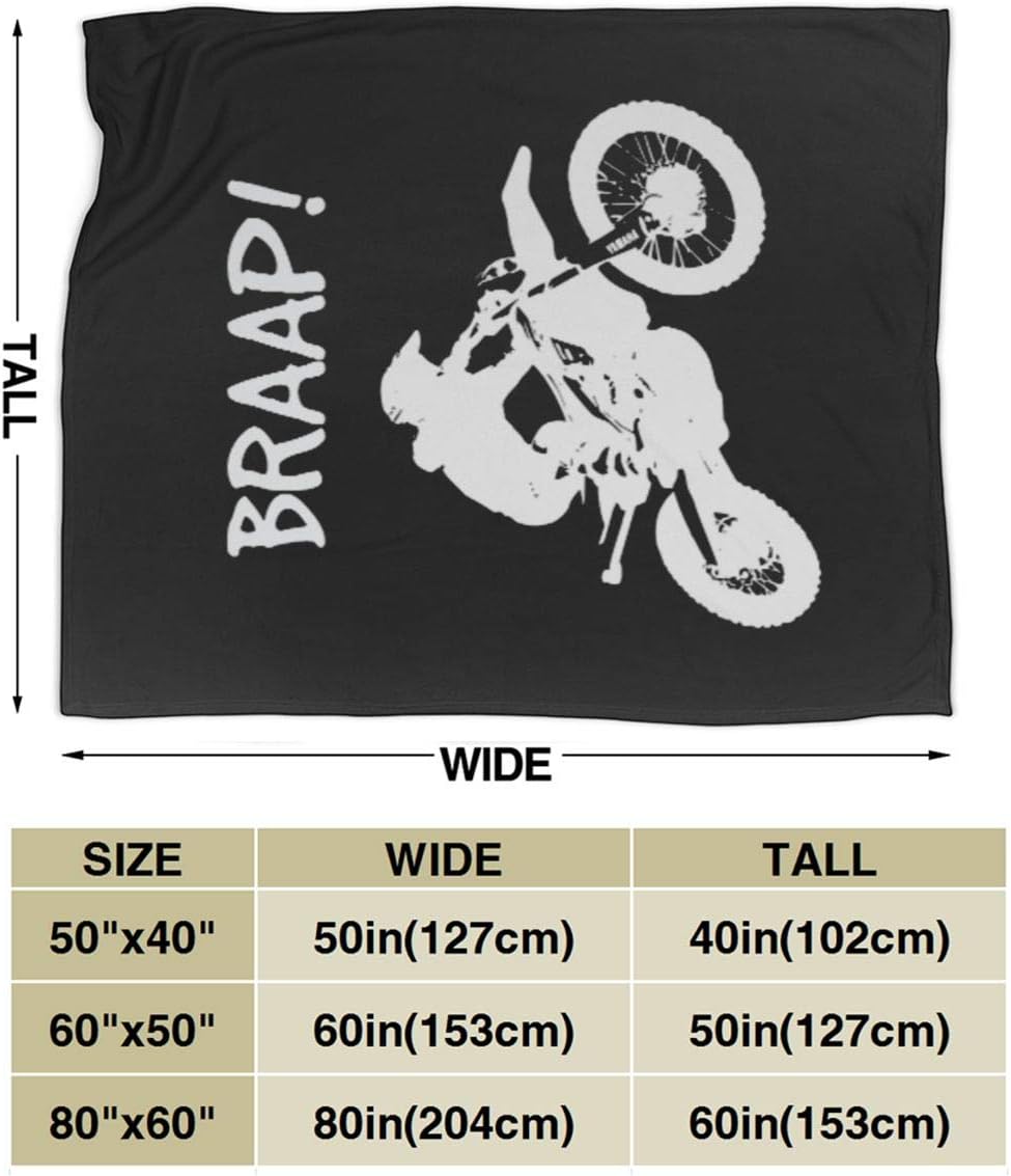 LodiSFOA Dirt Bike Motocross Fleece Throw Blanket