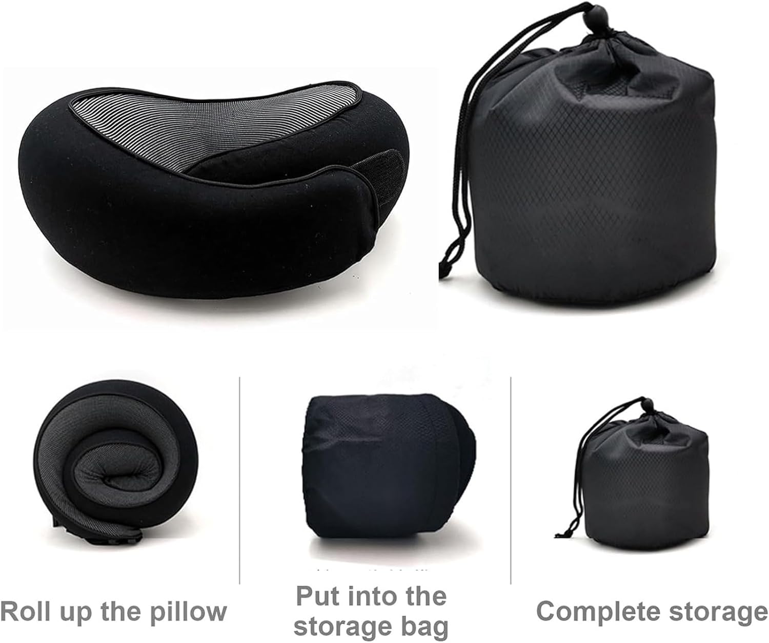 2PC Travel Pillow with Chin Wrap Support