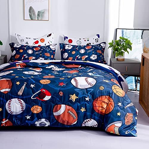 Wajade Sports Comforter Set Bed In A Bag 7 Piece