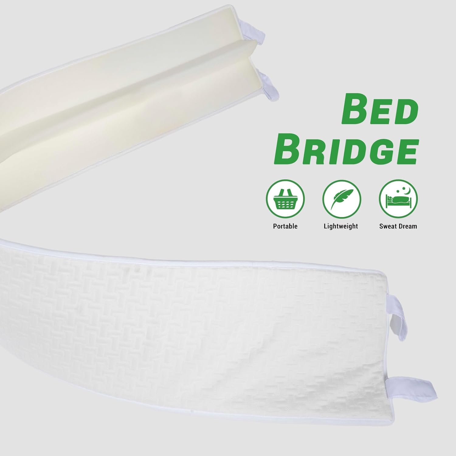 Gogreen Twin to King Bed Converter Kit 80x10 Waterproof Bridge