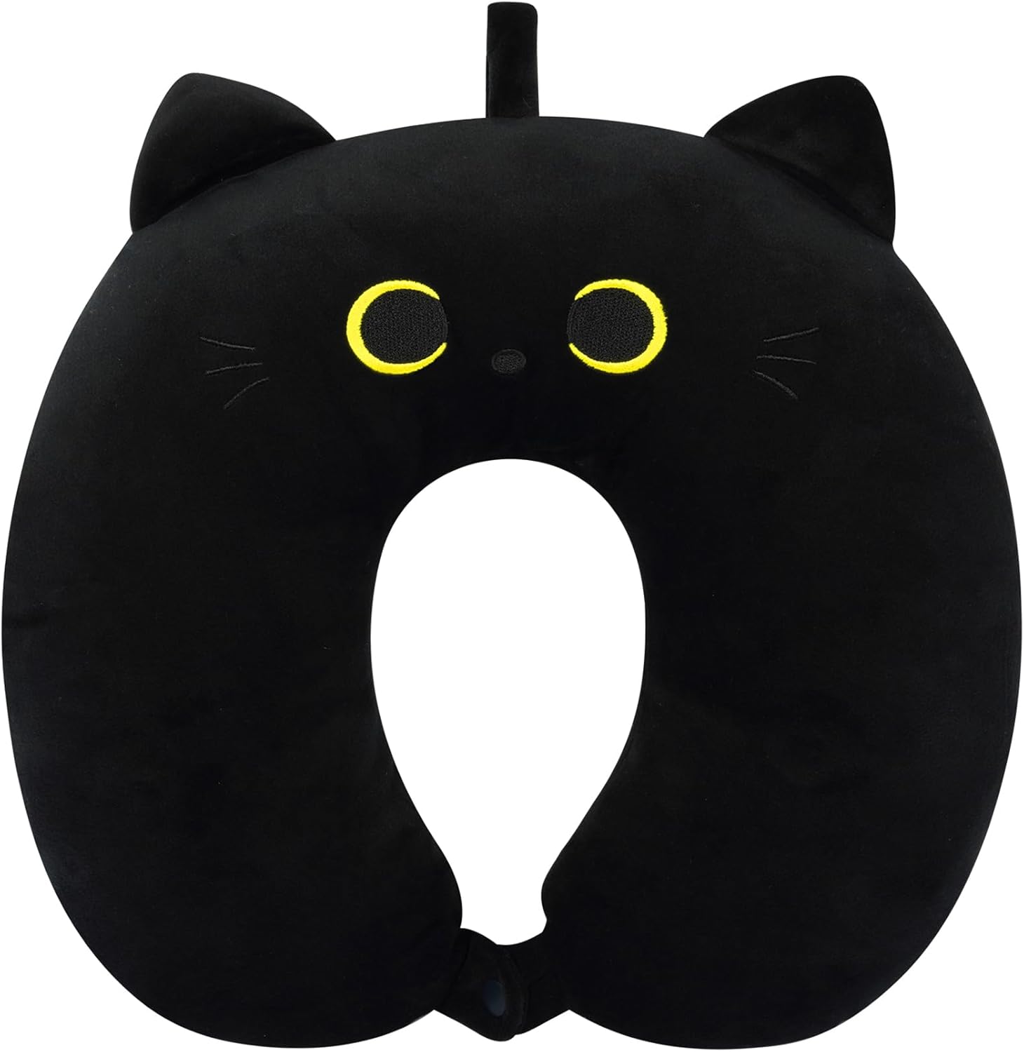 Kids Travel Pillow with Black Cat Design