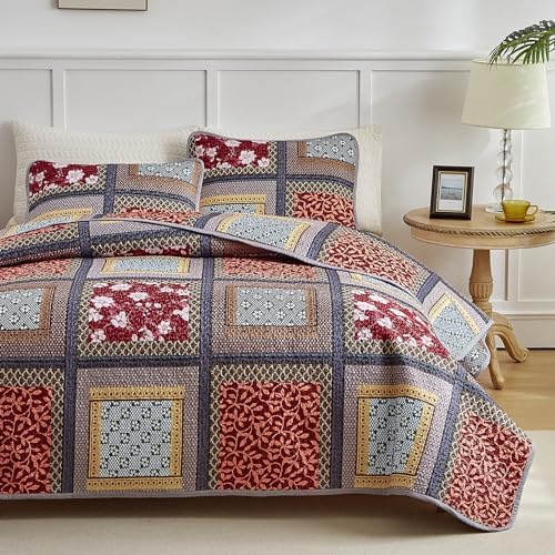 Flysheep 2 Piece Patchwork Quilt Set Twin Size