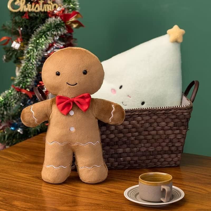 Cute Christmas Plush Pillow Gingerbread Man Wreath Shape