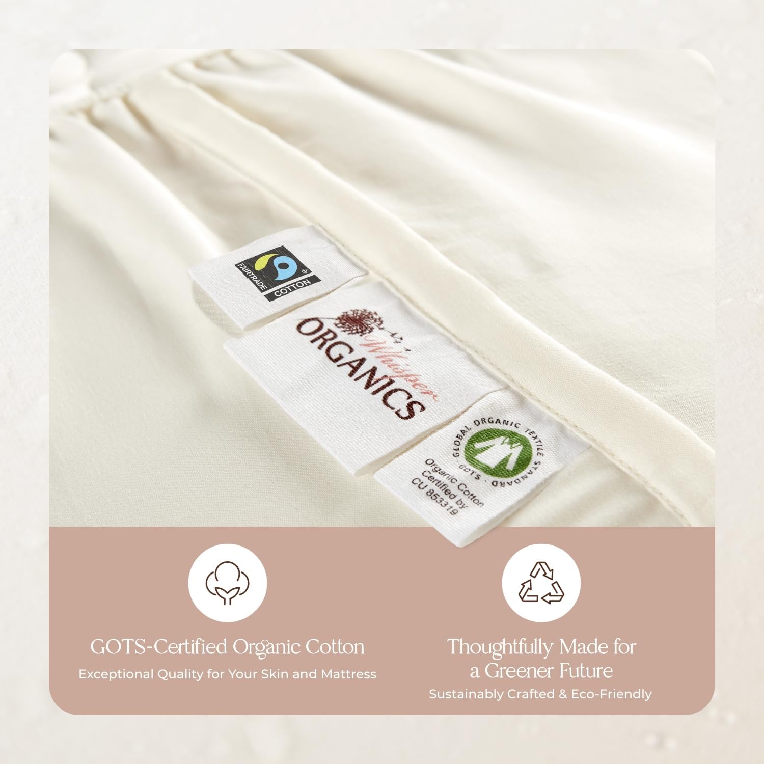 Whisper Organics Organic Cotton Mattress Protector Pad