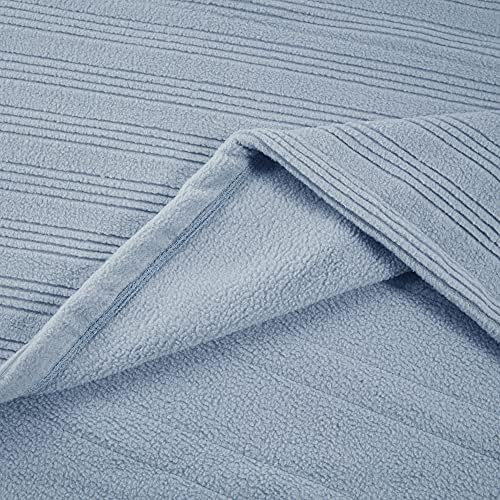 Serta Travis Fleece Electric Blanket Dusty Blue
