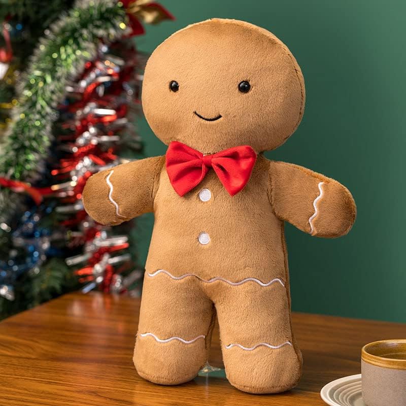 Cute Christmas Plush Pillow Gingerbread Man Wreath Shape