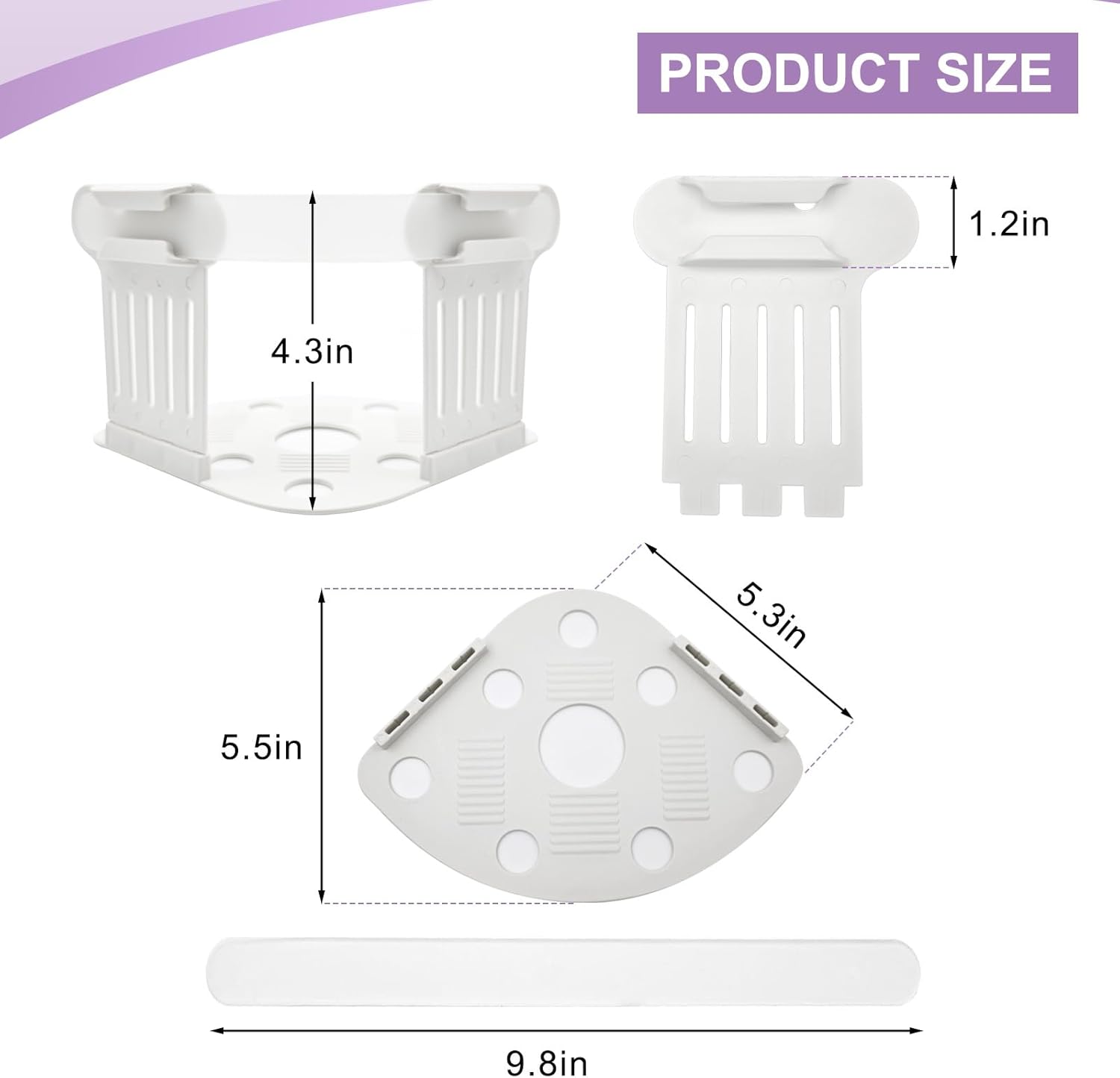 EcoCharm Home Lock Sheet Holders 4pc White-Gray