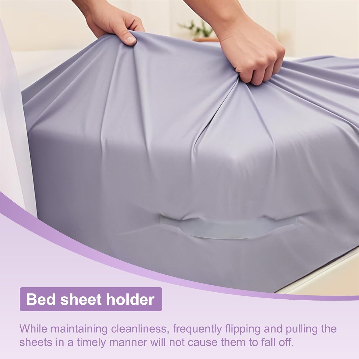 EcoCharm Home Lock Sheet Holders 4pc White-Gray