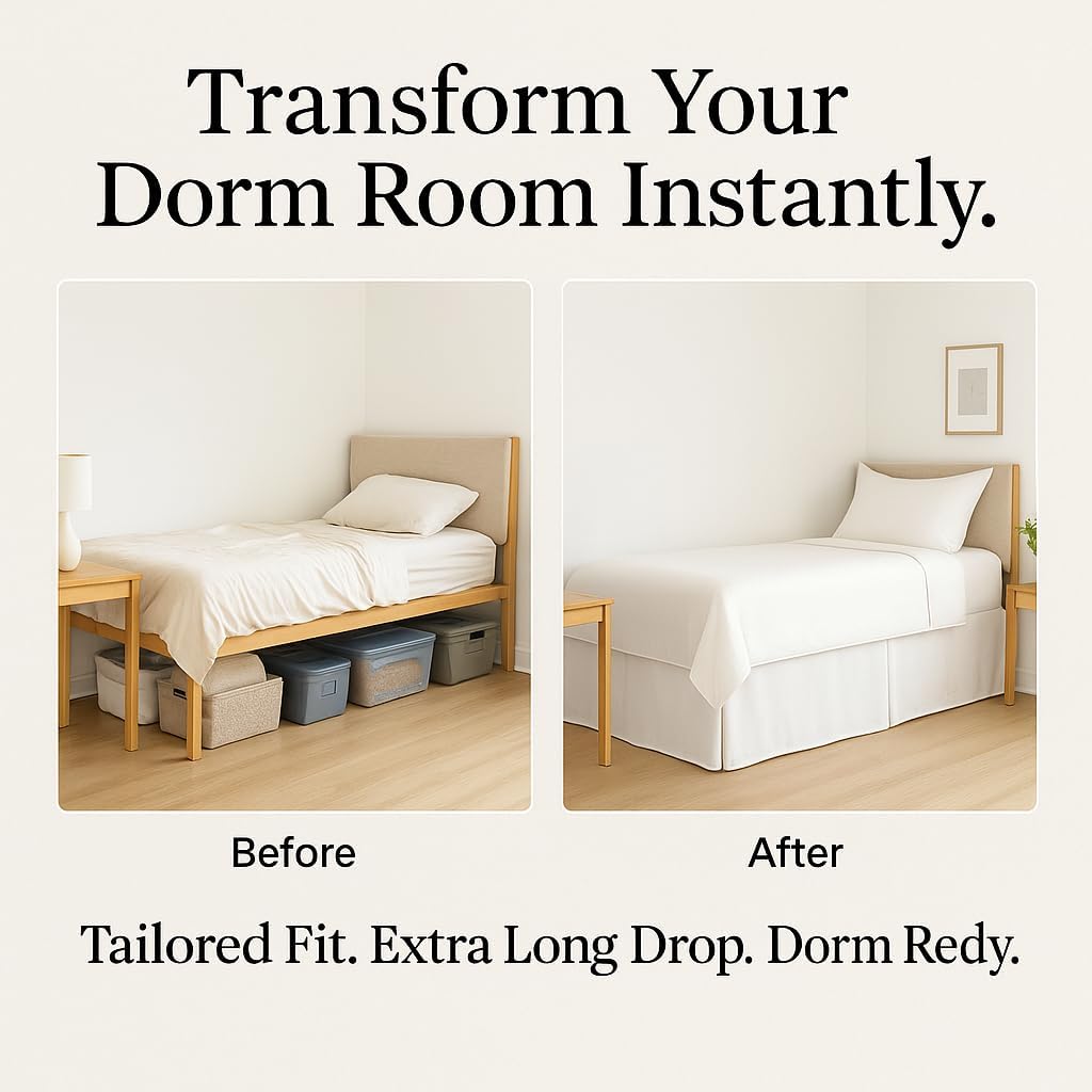 Exotic Linen Mattress Skirt Twin XL 39x80 Luxury Microfiber