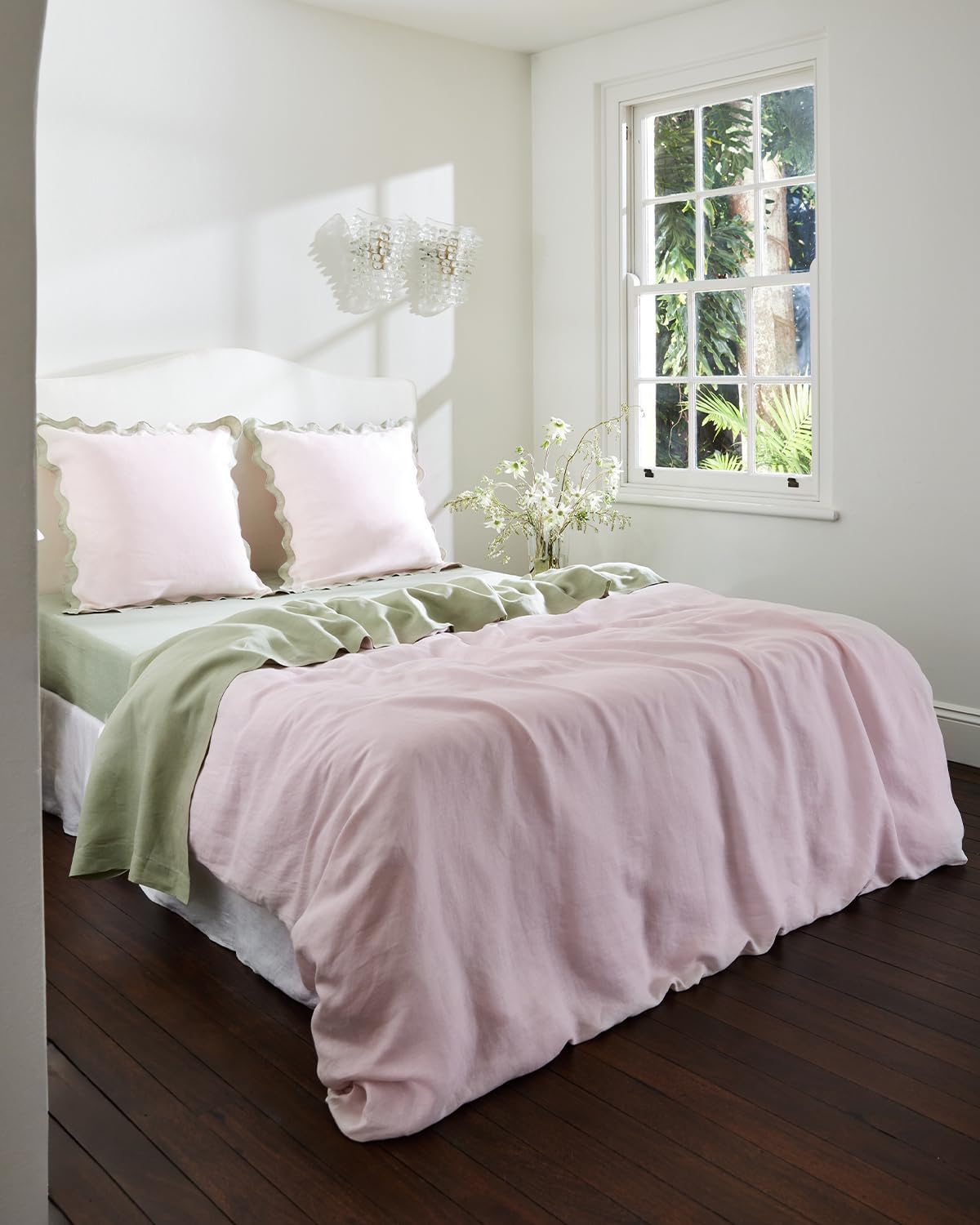 Bed Threads Linen Fitted Sheet Queen Sage