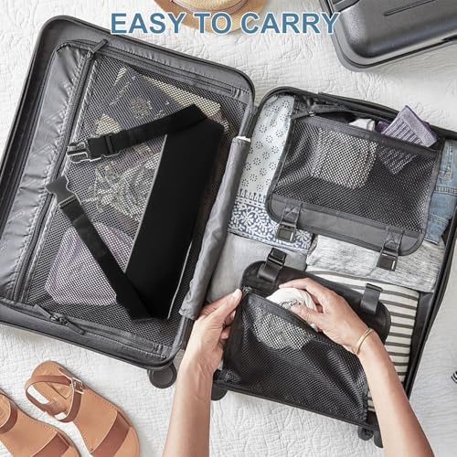 2PCS Travel Pillow Alternative with Adjustable Strap for Neck Support