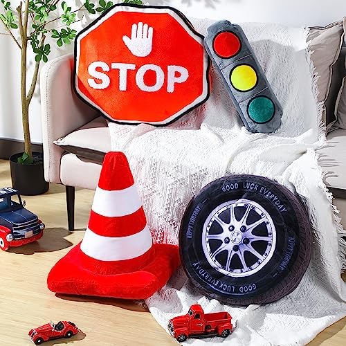 Sintuff 4 Pcs Racing Decor Throw Pillow Set