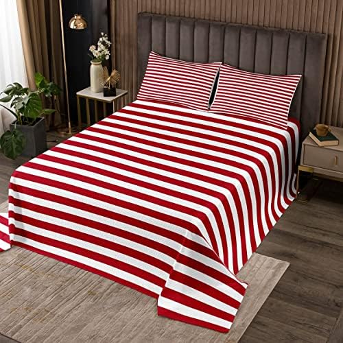 Erosebridal King Size Red White Bedspread Set