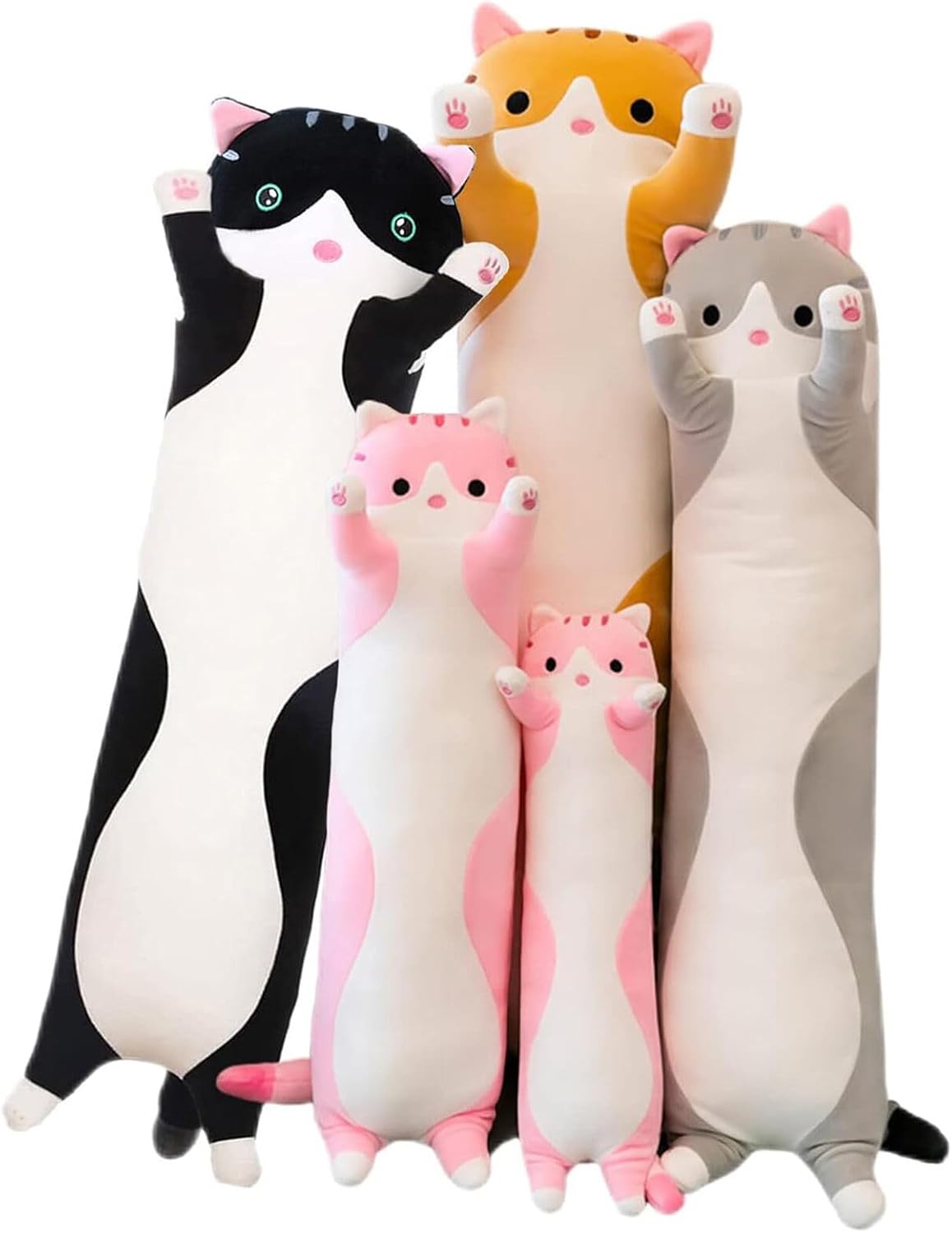 Somao Long Cat Plush Pillow - Soft Hugging Pillow for Kids and Adults