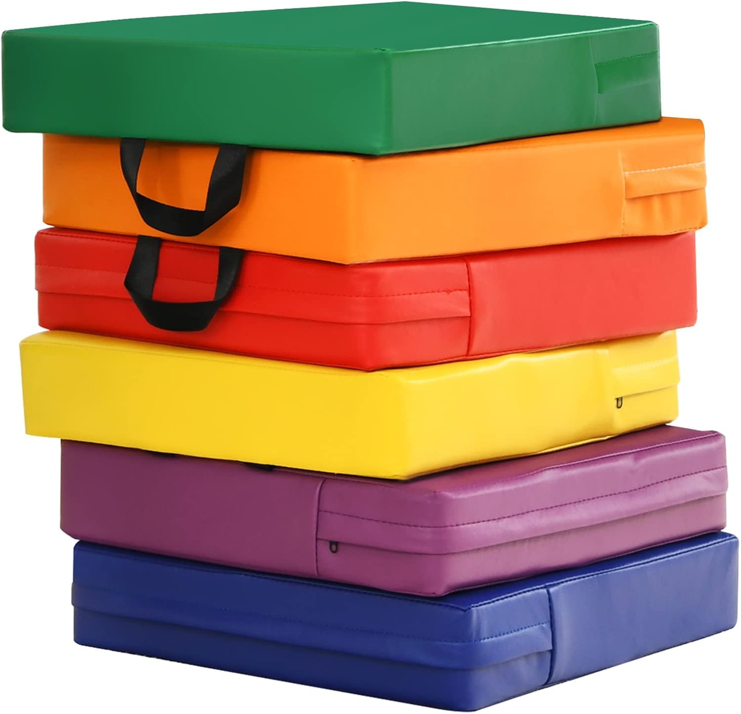 Costzon 6-Piece 15 Inch Floor Cushions for Kids with Handle