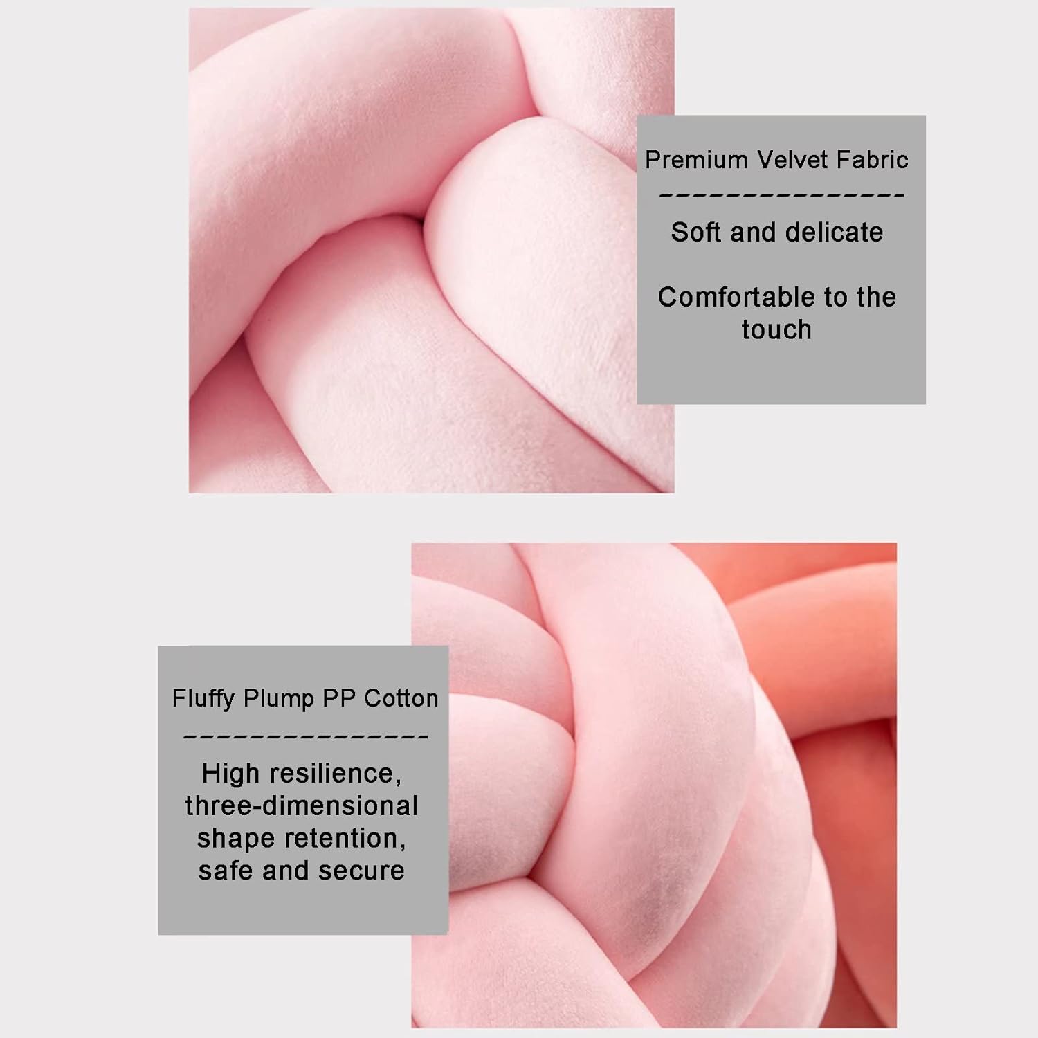 Uvvyui 11 Inch Soft Velvet Knot Ball Pillow