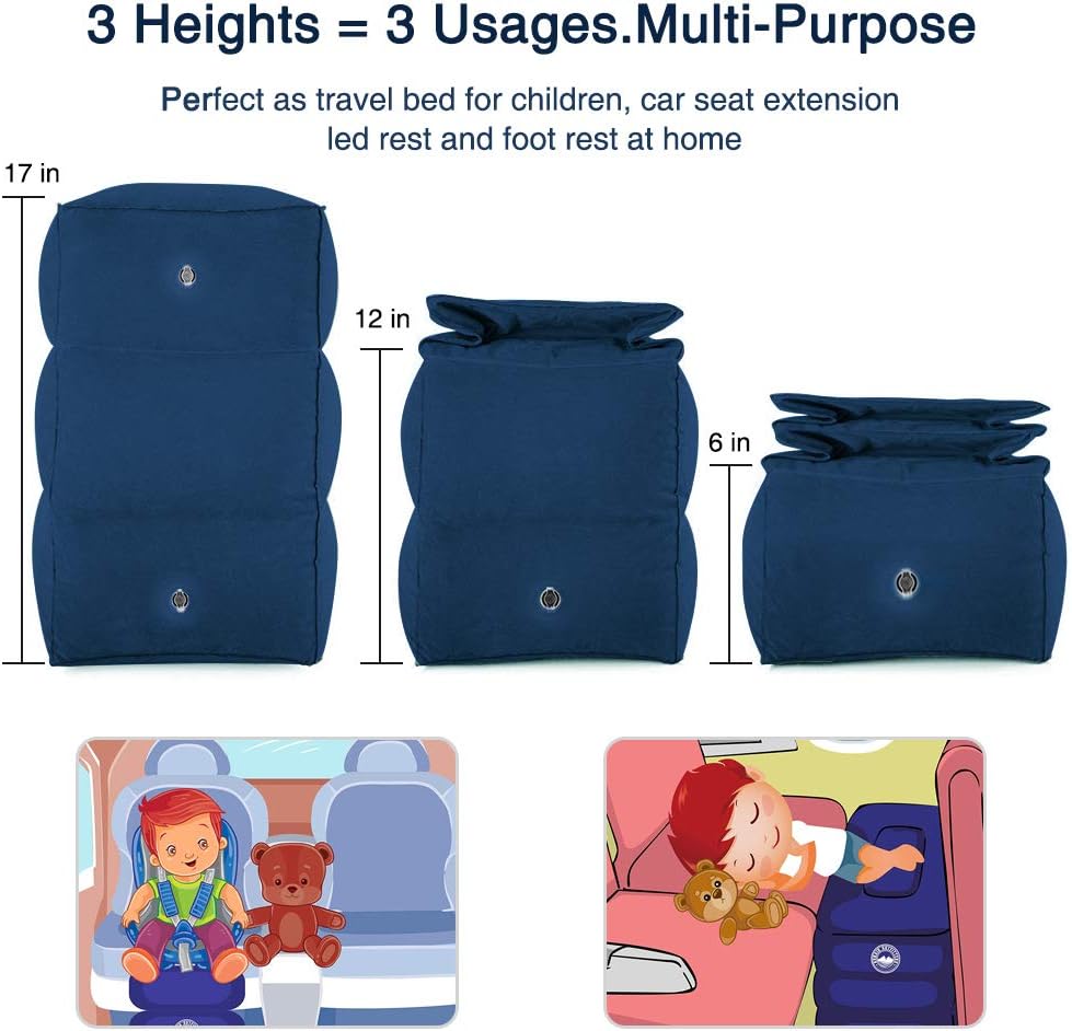 HZQDLN Travel Foot Rest Pillow Portable Inflatable
