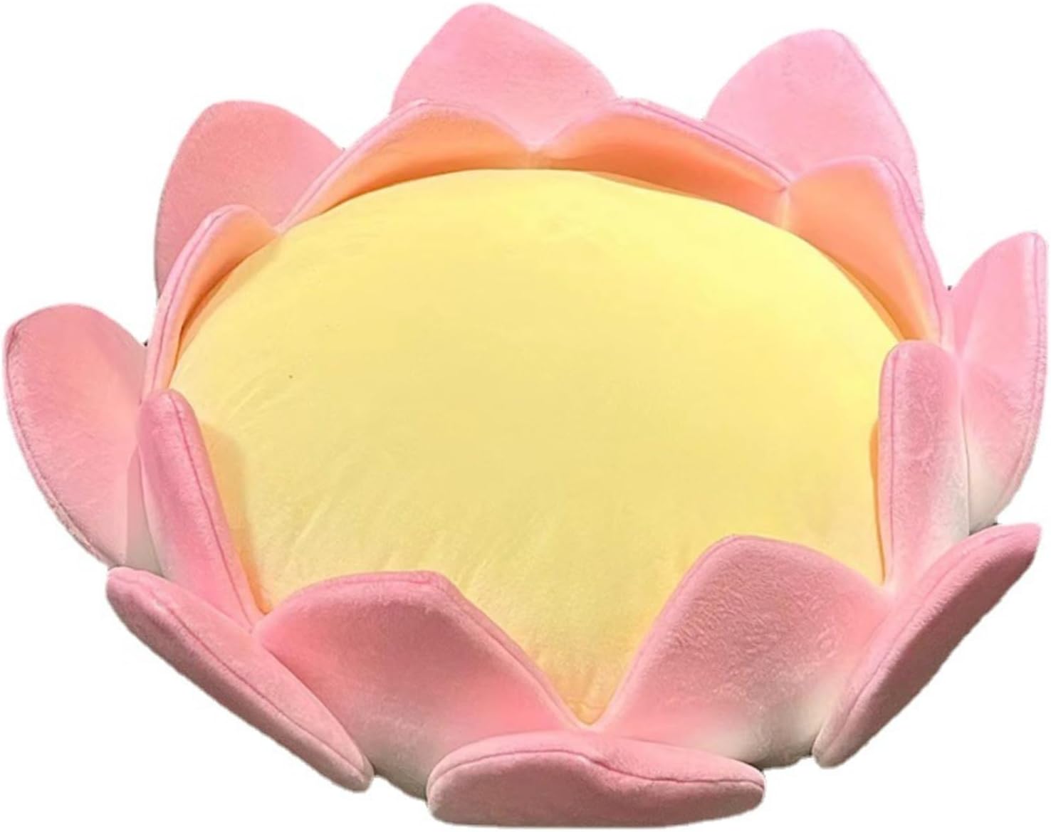 Lotus Flower Shaped Plush Throw Pillow for Home Decor