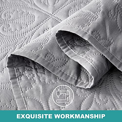 Hansleep Grey Baroque Quilt Set - Queen Size