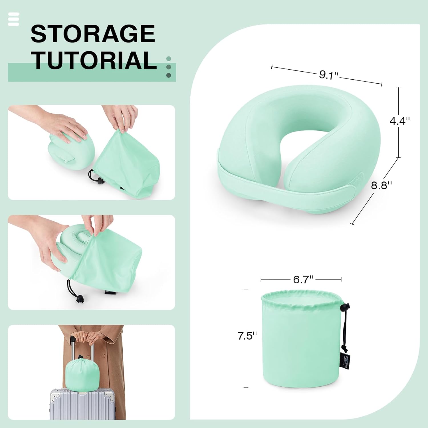 UrnexTour Car Pillow for Big Kids Travel Neck Support