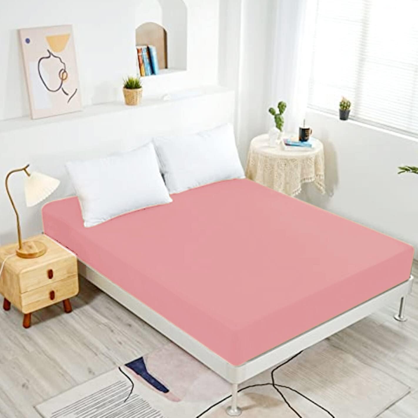 NHNHN King Size Fitted Sheet with Deep Pockets