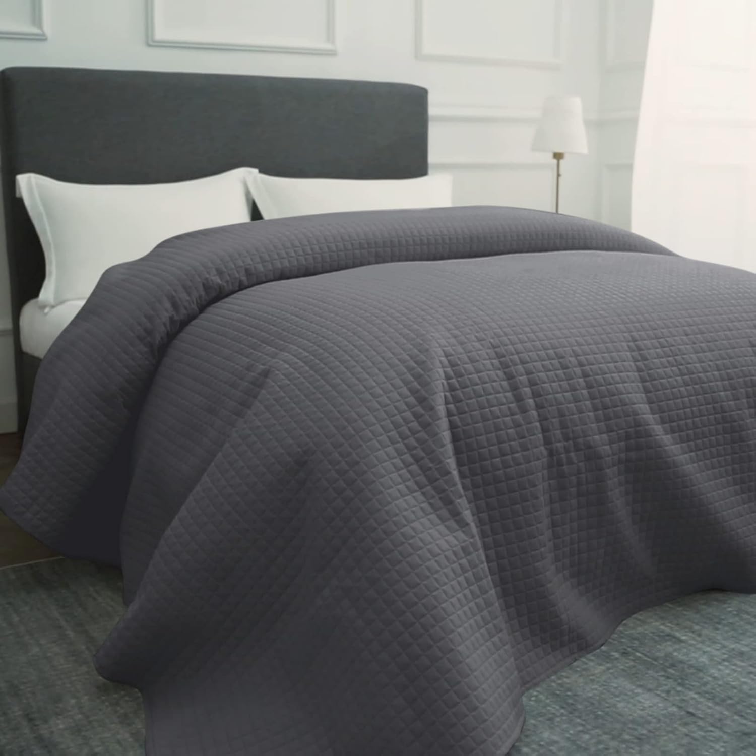 HollyHOME Luxury Checkered Bed Quilt Bedspread FullQueen