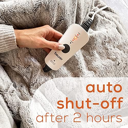 Beurer HD71N Heated Throw Blanket with 4 Temperature Settings