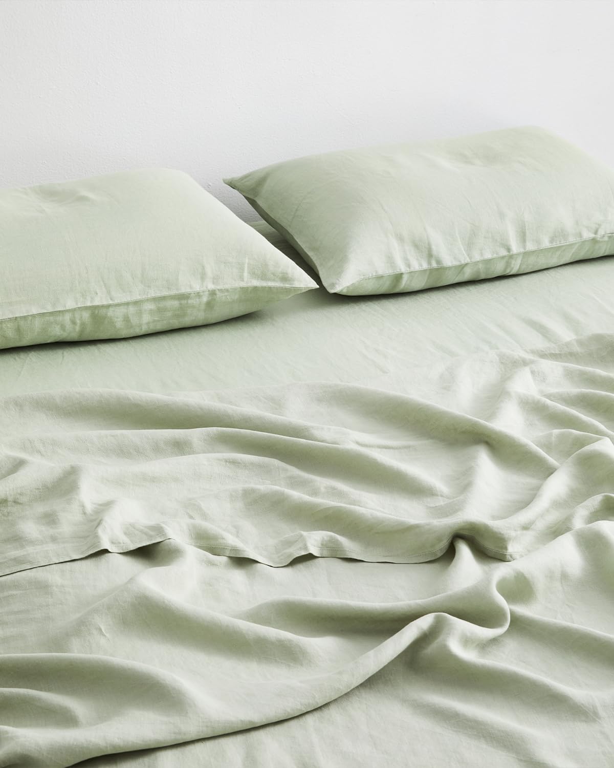 Bed Threads Linen Fitted Sheet Queen Sage