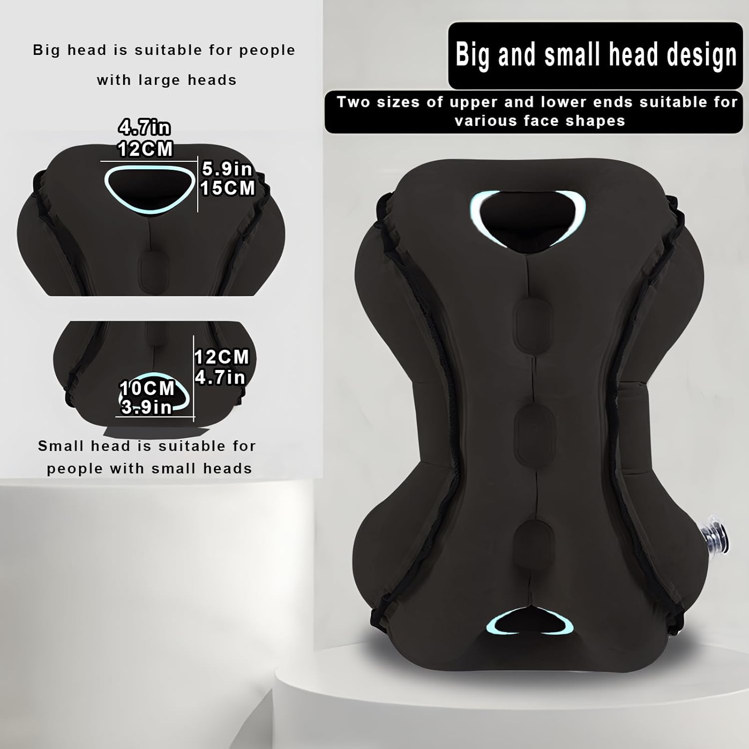 Inflatable Travel Pillow with Eye Mask and Earplugs