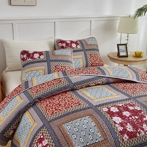 Flysheep 2 Piece Patchwork Quilt Set Twin Size