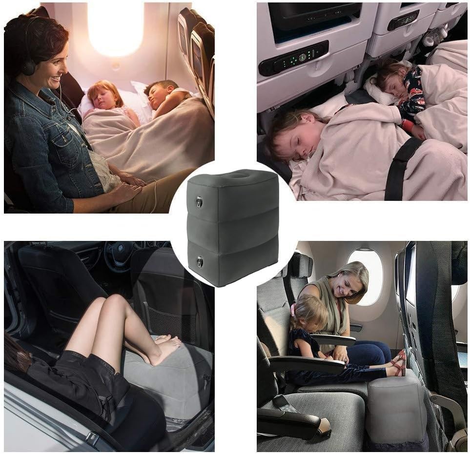 Travel Footrest Pillow with Pump for Kids and Adults