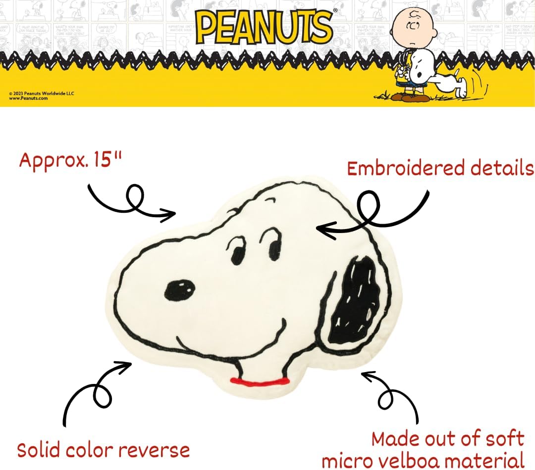 Franco Snoopy Plush Decorative Throw Pillow - 15 Inch