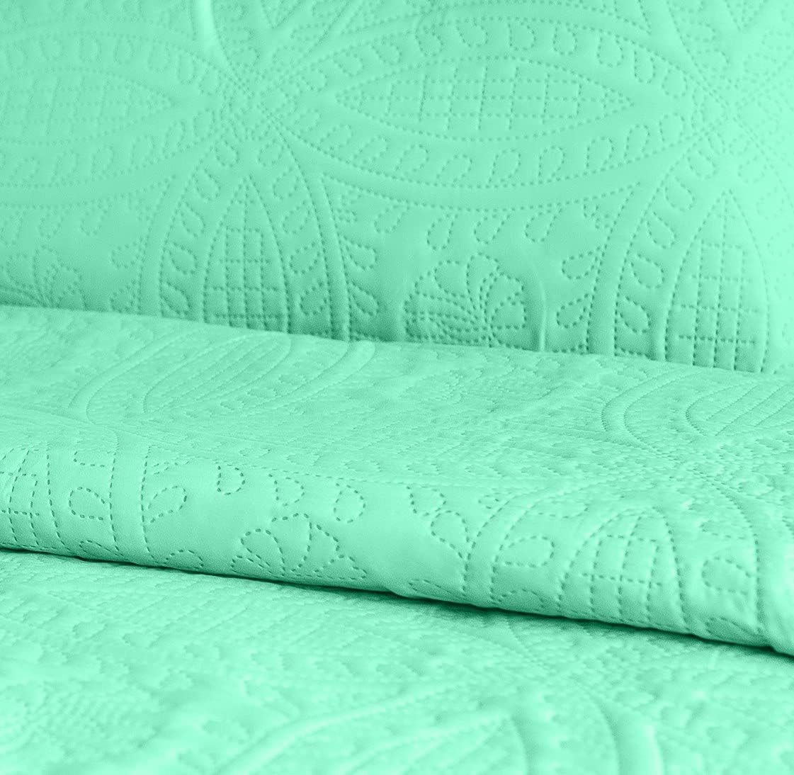 Mezzati Bedspread Set Carnival Aqua - QueenFull 3-Piece