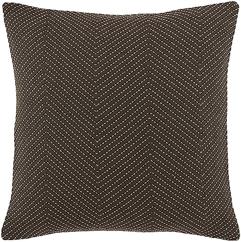 Catalina Charcoal Matelasse Pillow Sham Euro Size GreyIvory Pattern