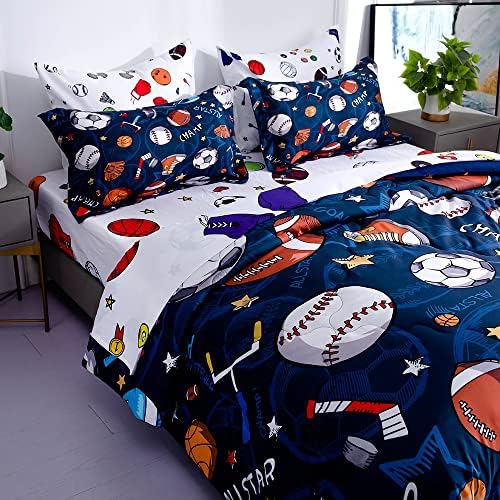Wajade Sports Comforter Set Bed In A Bag 7 Piece